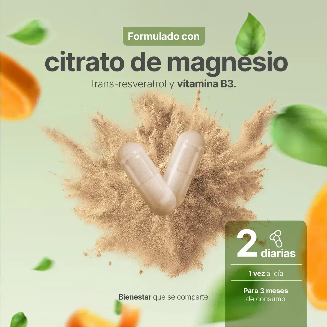Imagen de Fórmula N.M.N | con Trans-Resveratrol, Vitamina C, Citrato de Magnesio y Vitamina B3 | 180 Cápsulas | 1000 mg por Porción