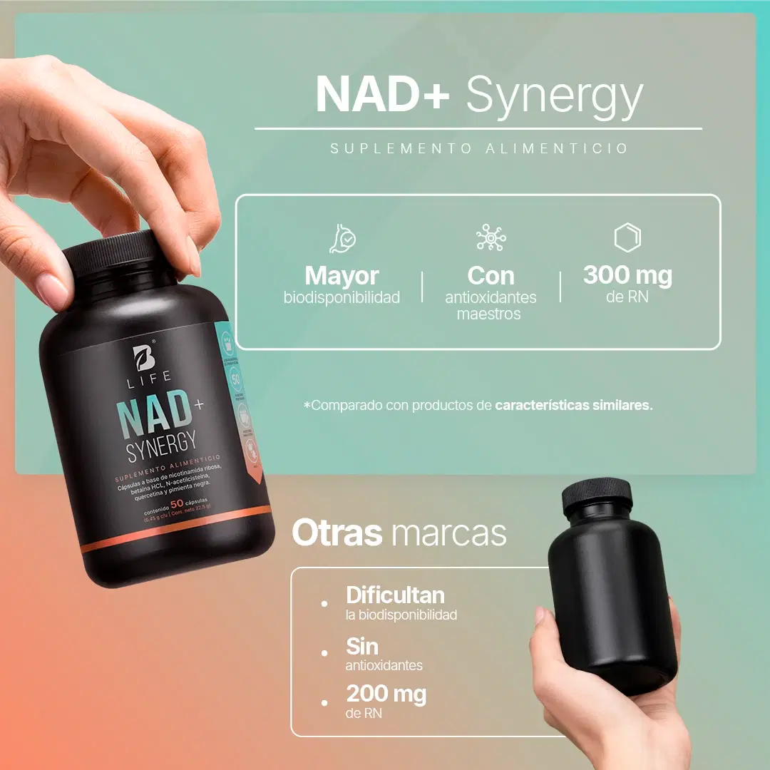 Imagen de NAD Fórmula Avanzada | Con Betaína Pimienta Negra | 50 Cápsulas