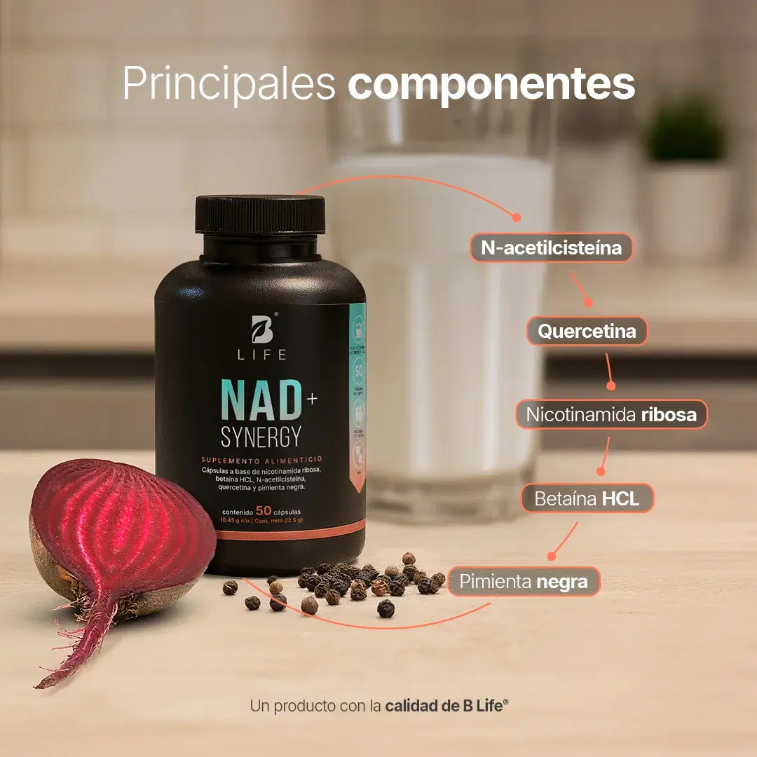 Imagen de NAD Fórmula Avanzada | Con Betaína Pimienta Negra | 50 Cápsulas