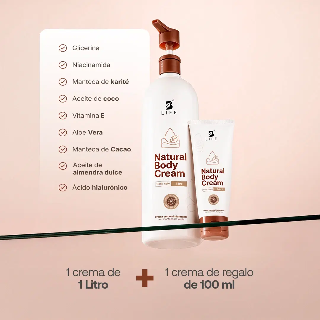 Imagen de Natural Body Cream | Crema Corporal Hidratante 1 L