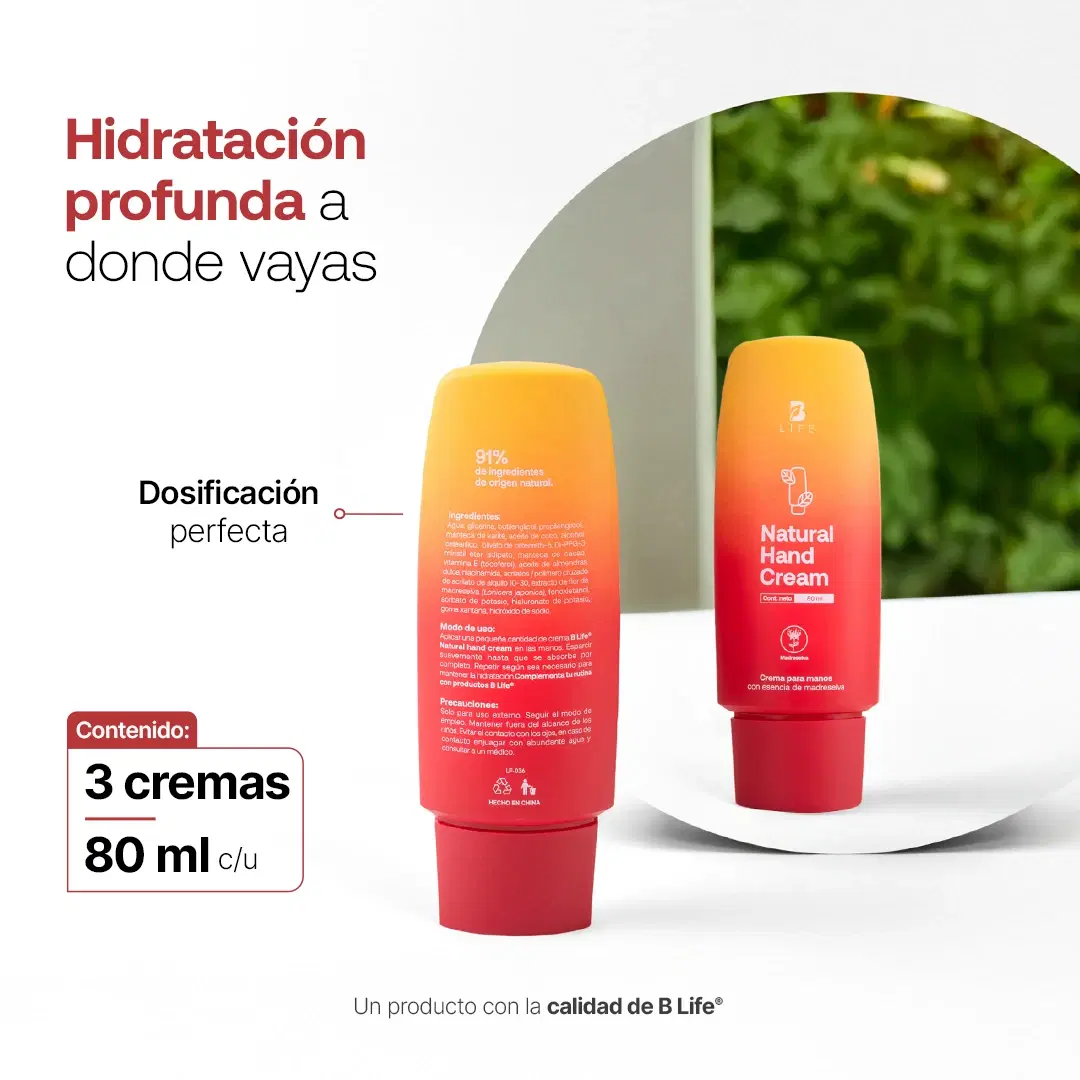 Imagen de Natural Hand Cream Madreselva | Crema Natural para Manos Madreselva 80 ml c/u