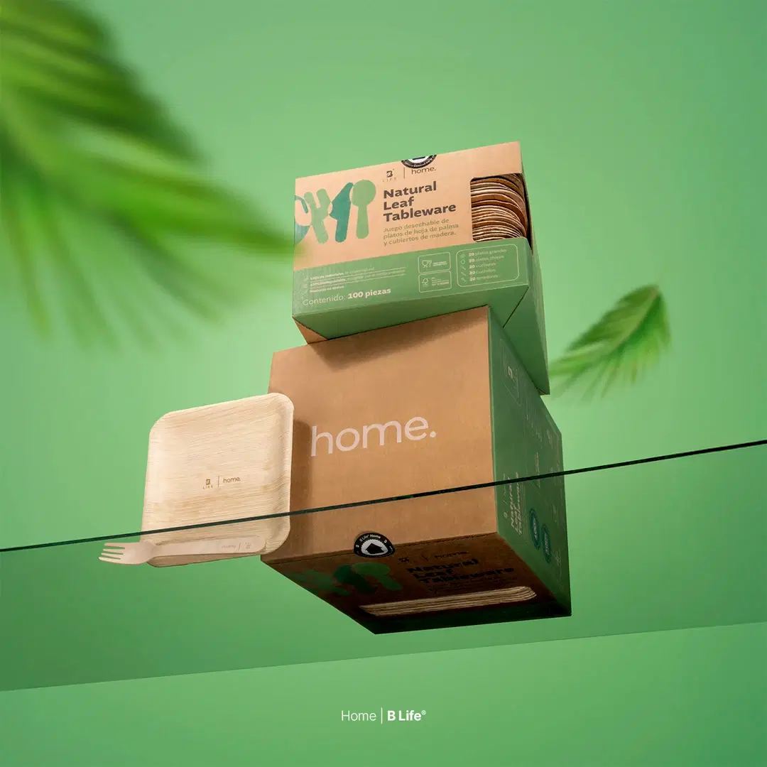 Imagen de Desechables Hoja de Palma Biodegradable