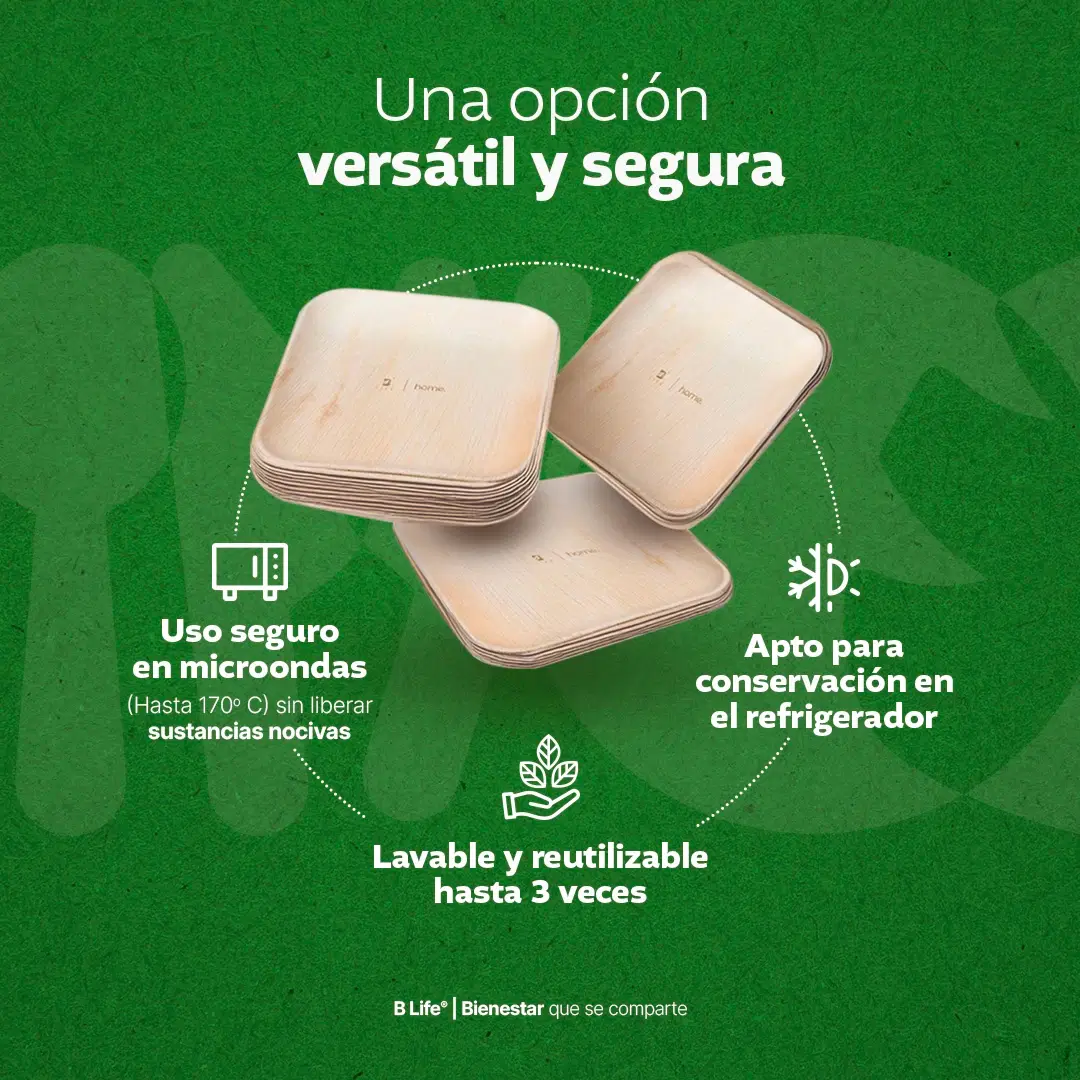 Imagen de Desechables Hoja de Palma Biodegradable