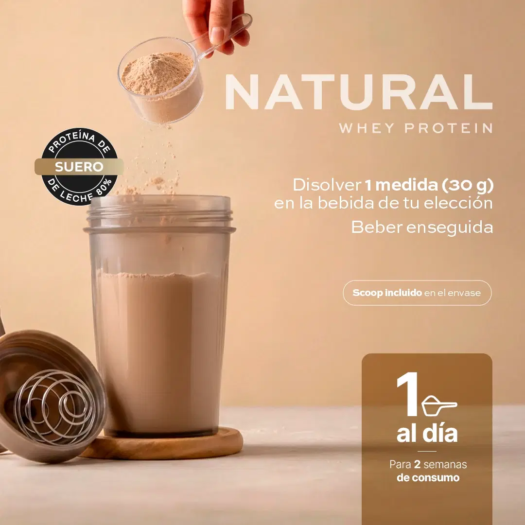 Imagen de Proteína Whey Natural | Sin Sabor | Sin colorantes artificiales | 17 porciones
