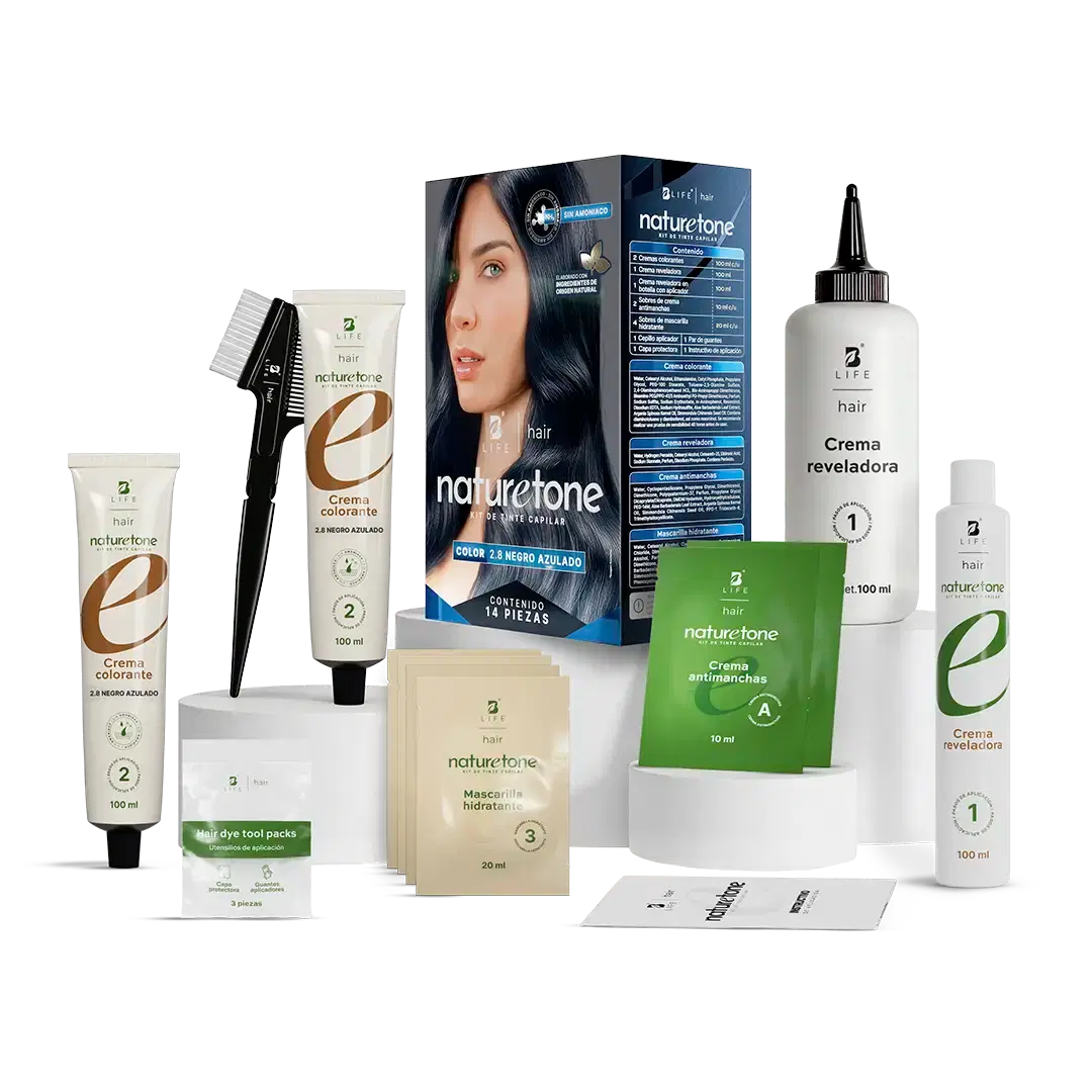 Imagen de Tinte para Cabello sin Amoníaco | Color y Cuidado con Argán, Jojoba y Aloe Vera | Kit Completo 14 Piezas