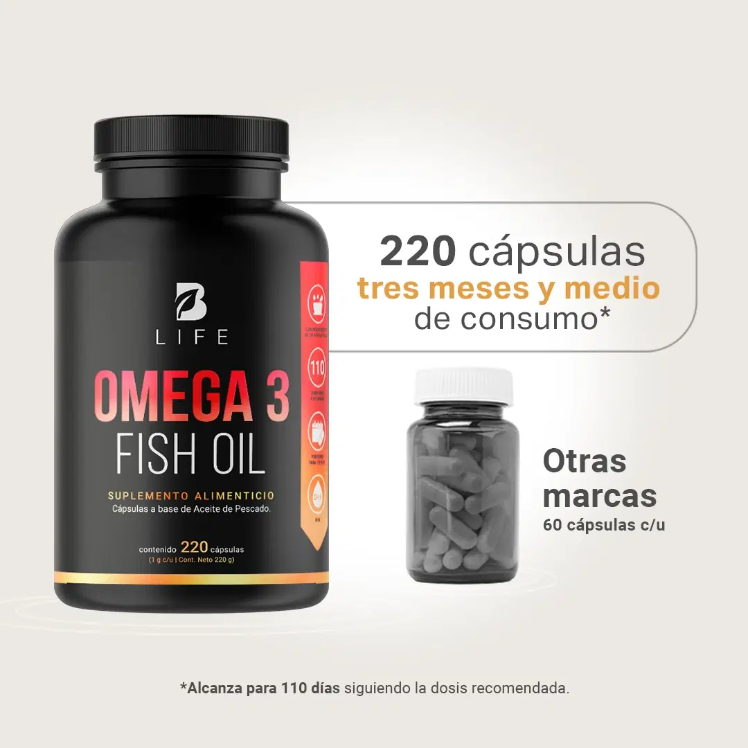 Imagen de Omega 3 Aceite de Pescado con EPA y DHA | 220 cápsulas | 1000 mg por porción