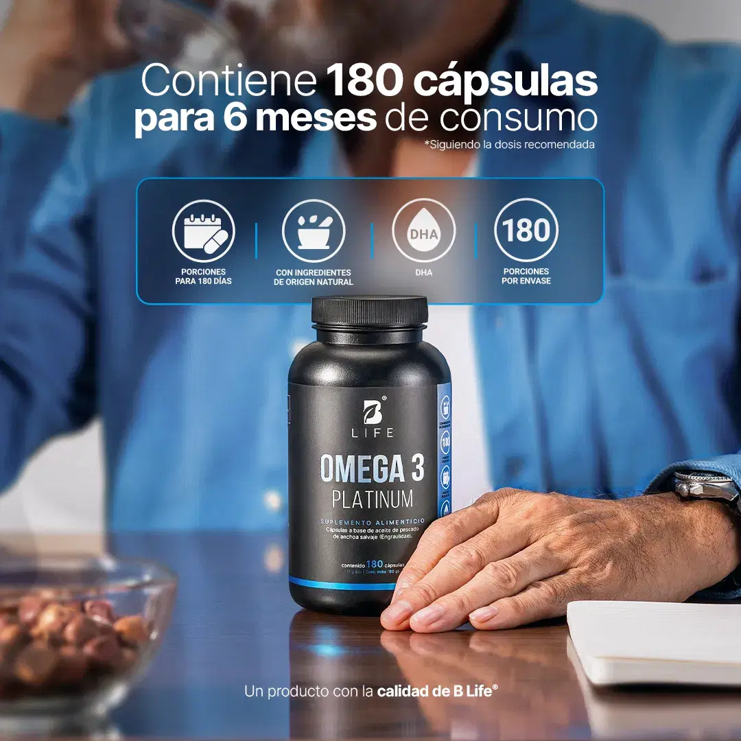 Imagen de Omega 3 Platinum | Anchoa Salvaje con EPA y DHA | sin Metales Pesados | 1000 mg por porción