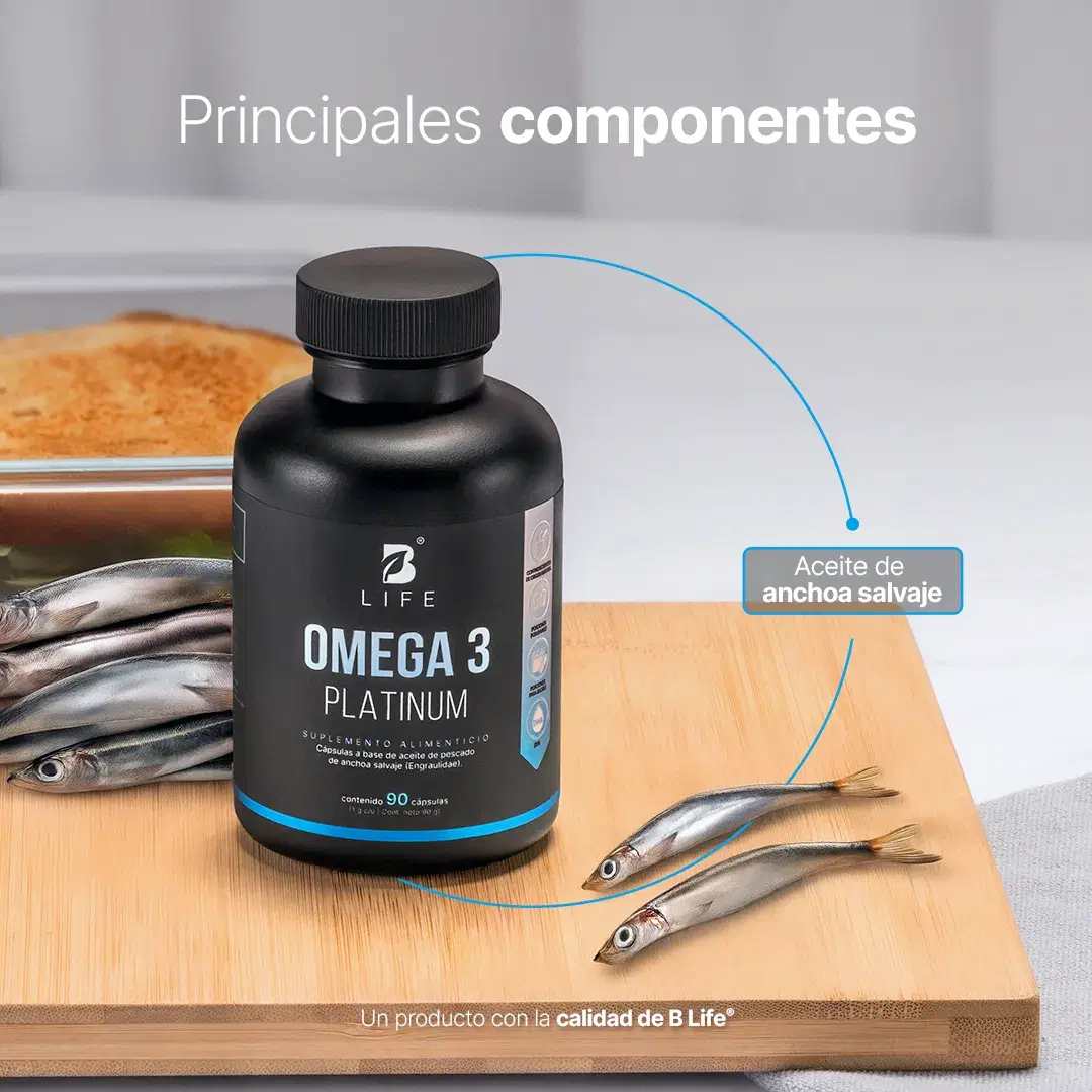 Imagen de Omega 3 Platinum | Anchoa Salvaje con EPA y DHA | sin Metales Pesados | 1000 mg por porción