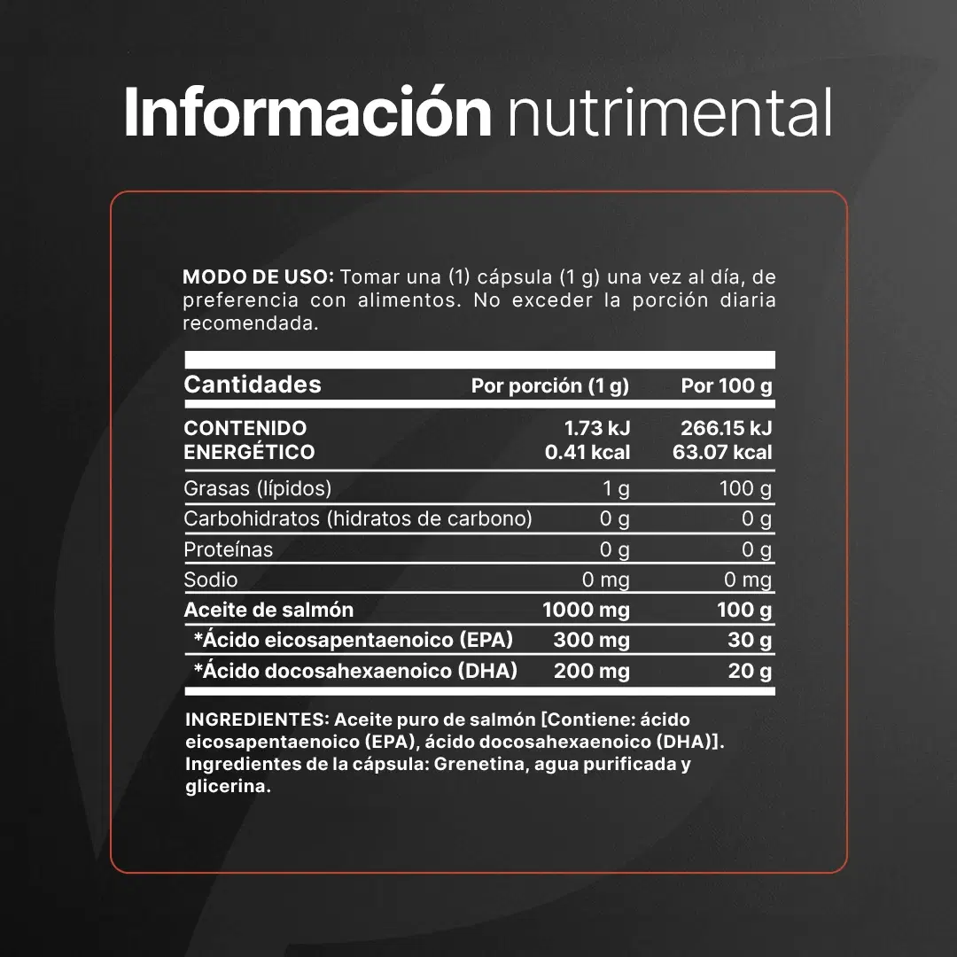 Imagen de Omega 3 Aceite Puro de Salmón | con 1000 mg por porción