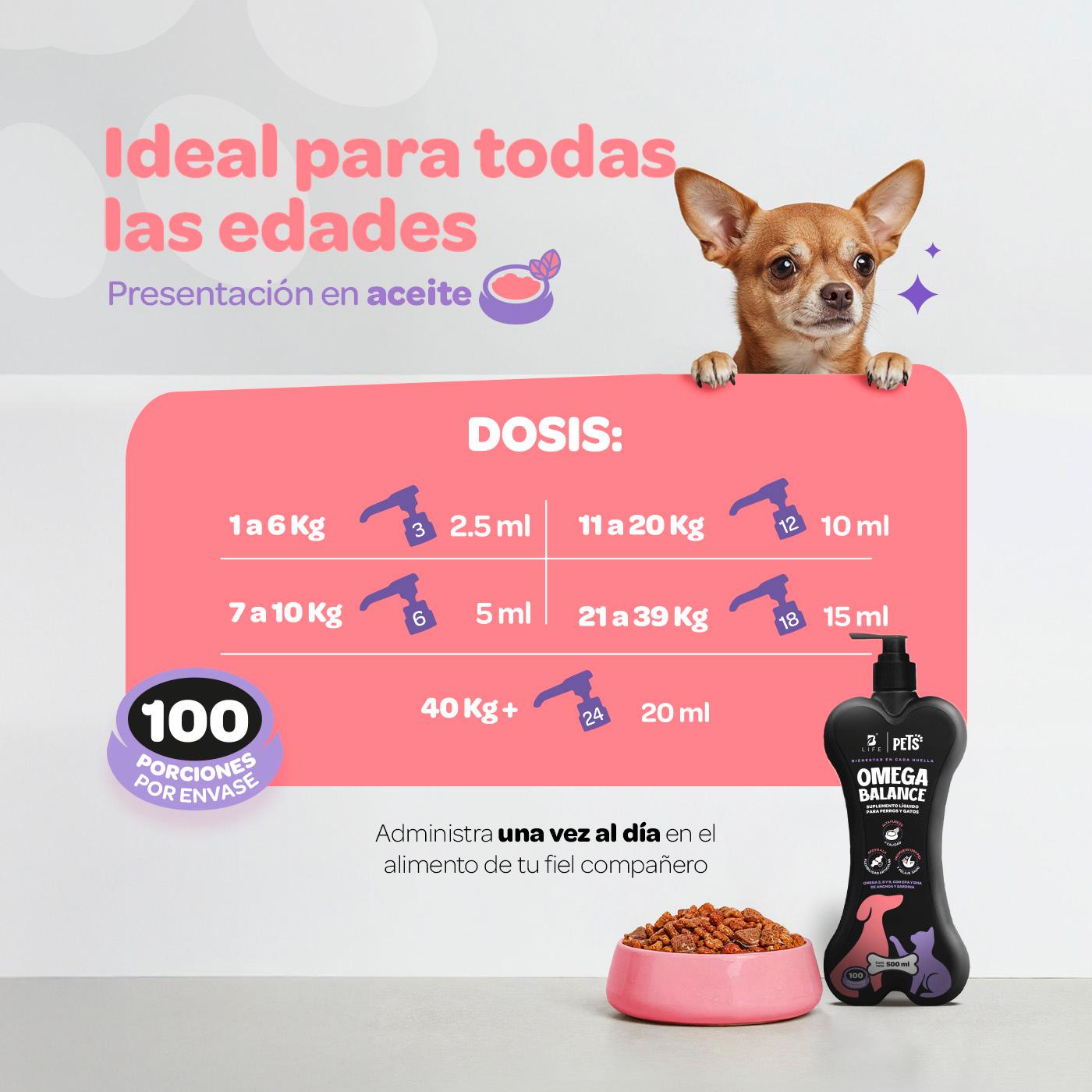 Imagen de Omega para Perros y Gatos | con Omega 3, 6 y 9 | EPA y DHA | 500 ml | Sabor pescado