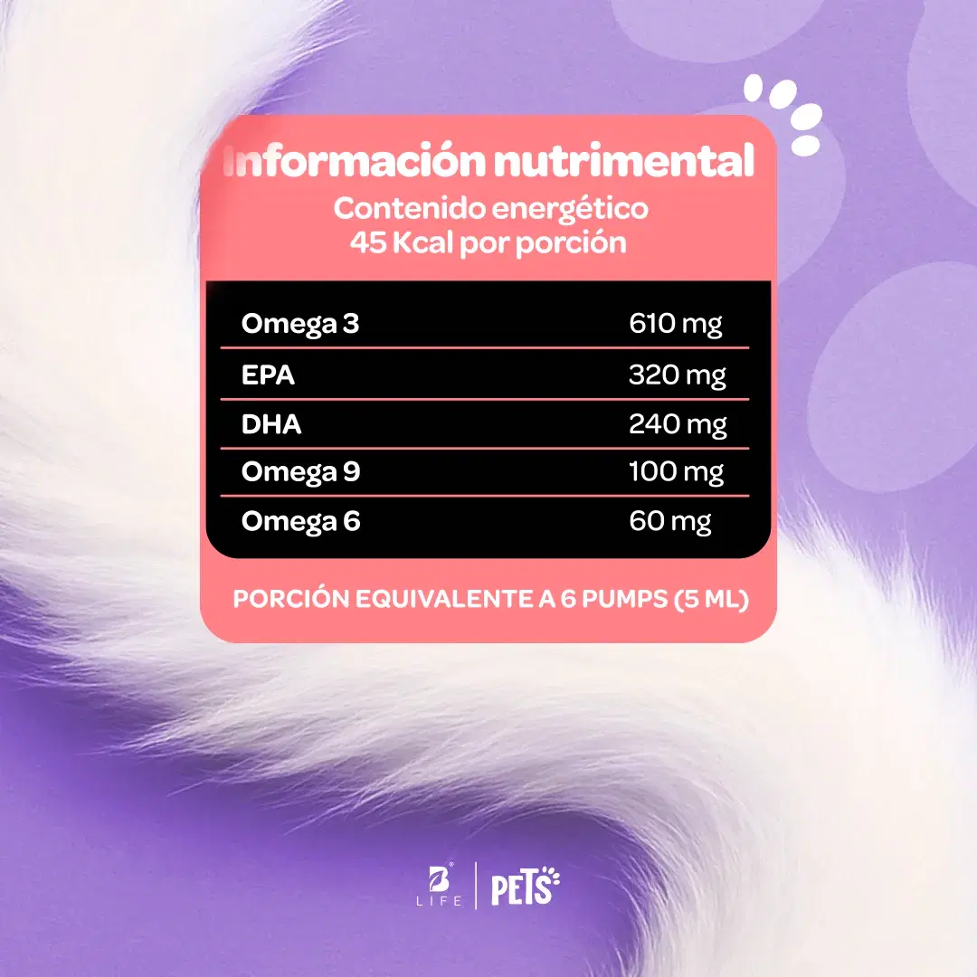 Imagen de Omega para Perros y Gatos | con Omega 3, 6 y 9 | EPA y DHA | 500 ml | Sabor pescado