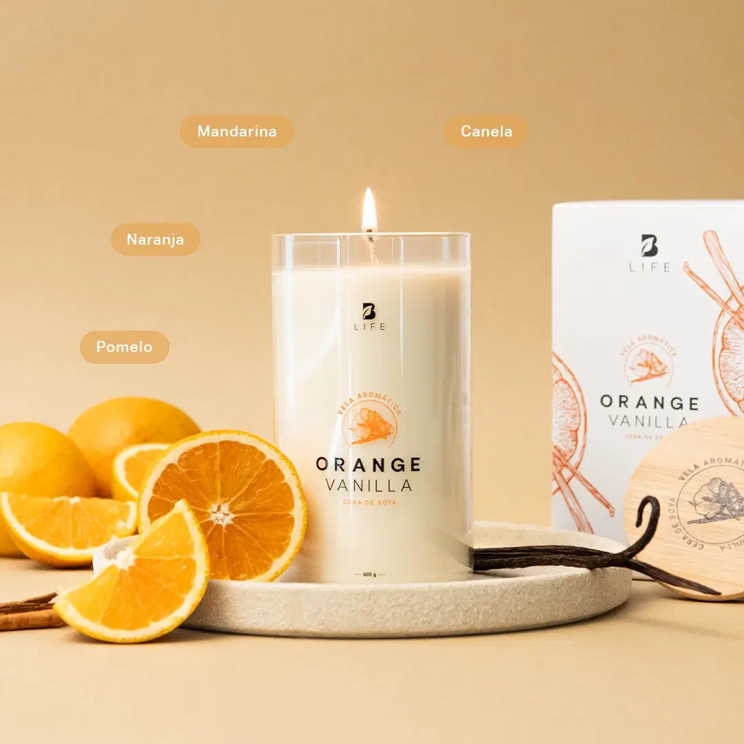 Imagen de Orange Vanilla Aromatic Candle | Vela Aromática Vainilla Naranja 600 g