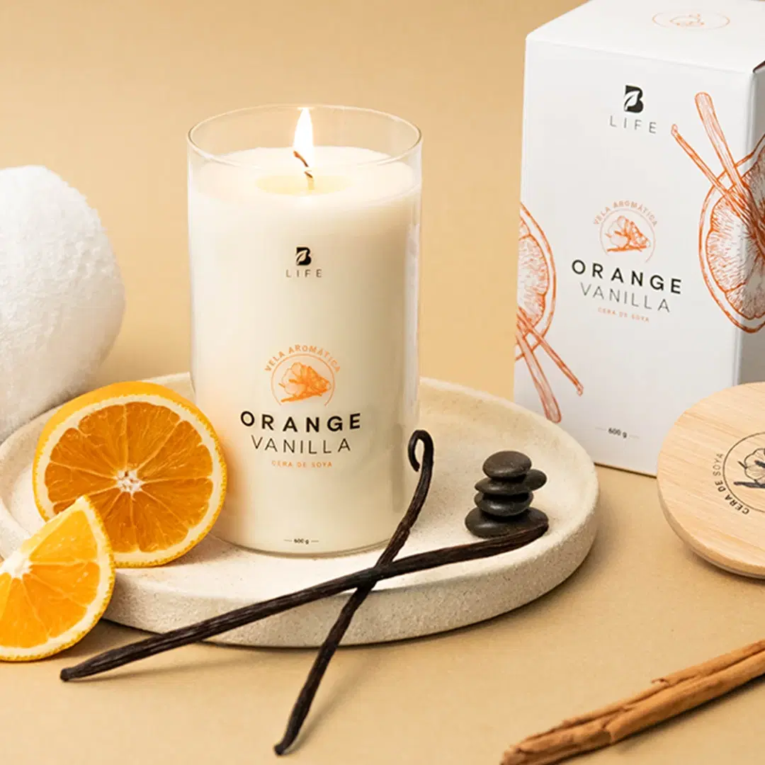 Imagen de Orange Vanilla Aromatic Candle | Vela Aromática Vainilla Naranja 600 g