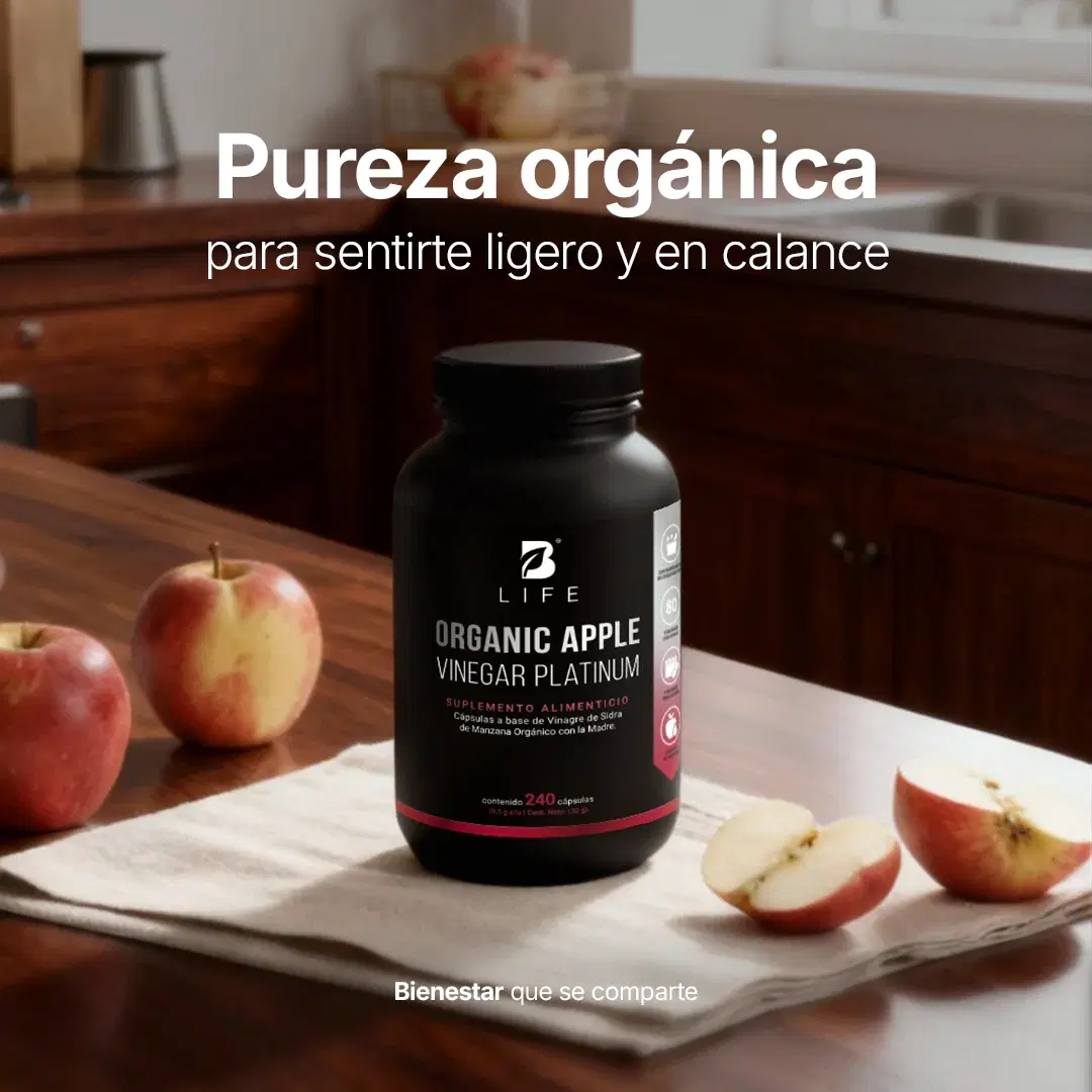 Imagen de Vinagre de Manzana Orgánico con Cultivo “La Madre” | Fórmula Platinum | 240 cápsulas