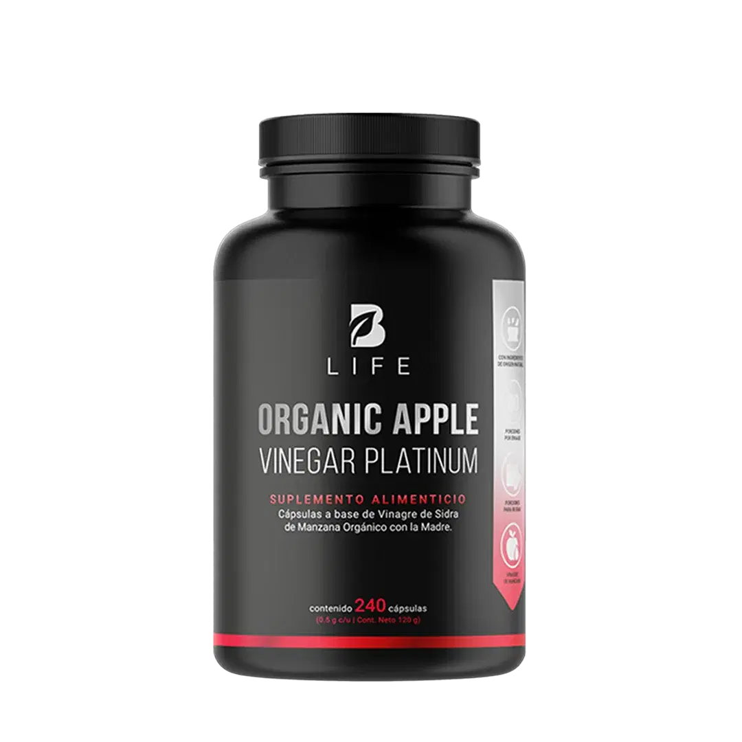 Imagen de Vinagre de Manzana Orgánico con Cultivo “La Madre” | Fórmula Platinum | 240 cápsulas