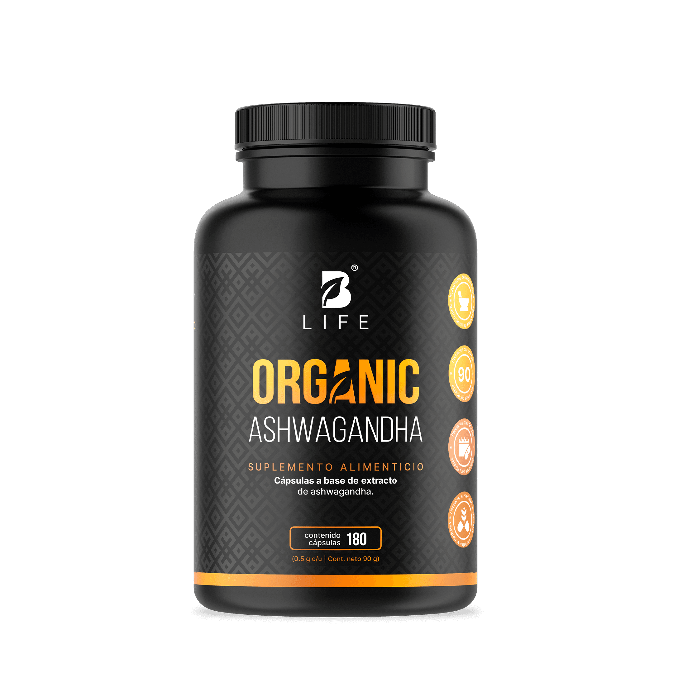 Imagen de Ashwagandha Orgánica | 1000 mg por porción | 180 cápsulas