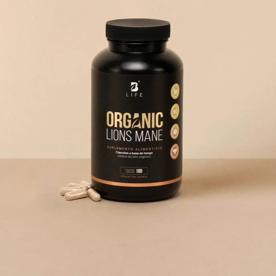 Imagen de Hongo Melena de León Orgánico | 1000 mg por porción | 180 Cápsulas