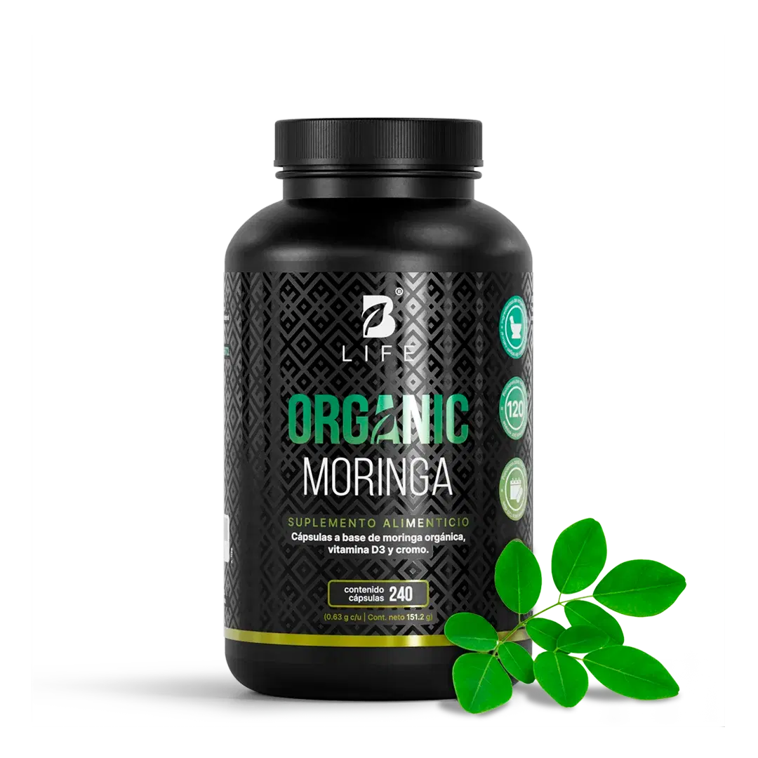 Imagen de Moringa Orgánica | Con Cromo y Vitamina D3 | 1000 mg por porción | 240 cáps
