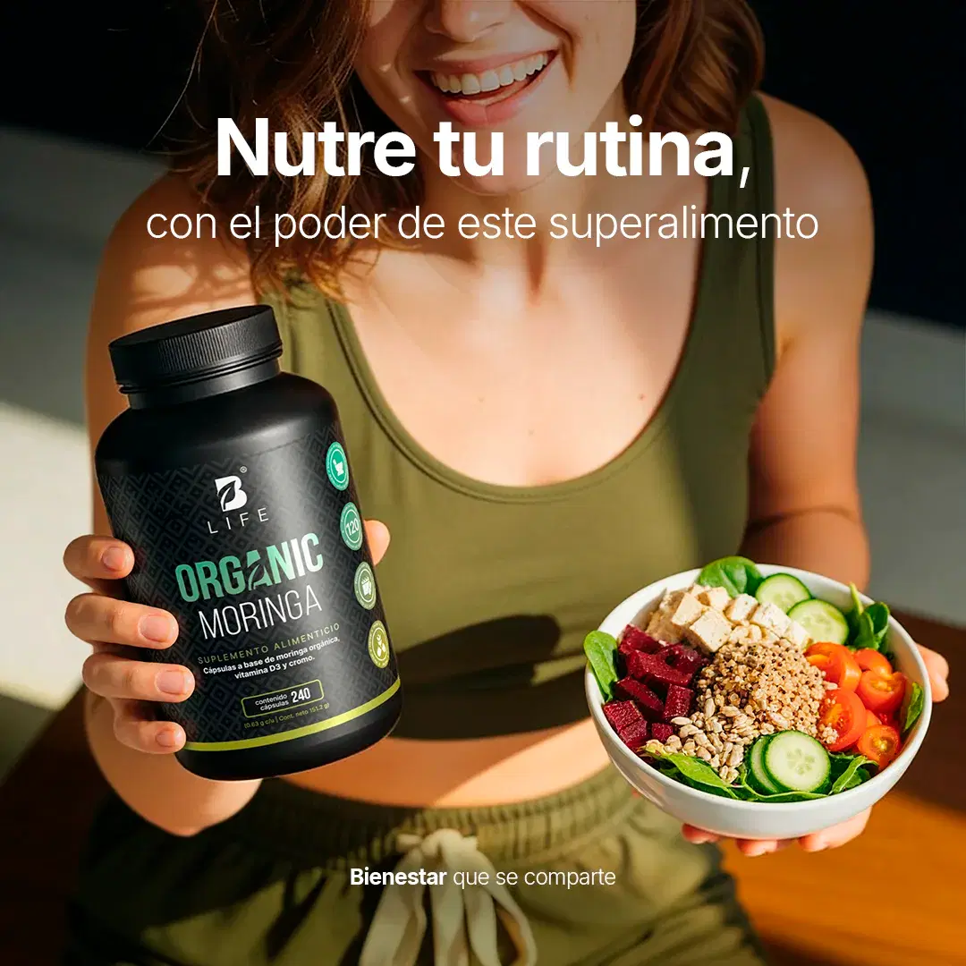 Imagen de Moringa Orgánica | Con Cromo y Vitamina D3 | 1000 mg por porción | 240 cáps