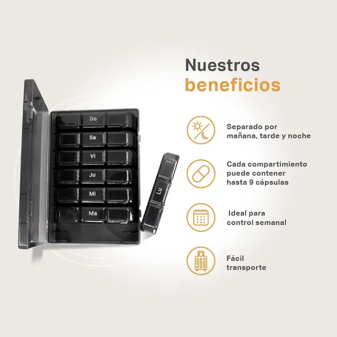Imagen de Pastillero Premium B Life. Organización y Practicidad Semanal