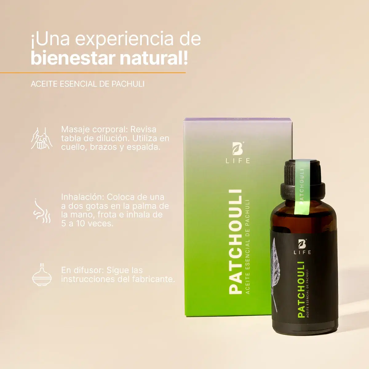 Imagen de Patchouli Essential Oil | Aceite esencial de Pachulí 50 ml