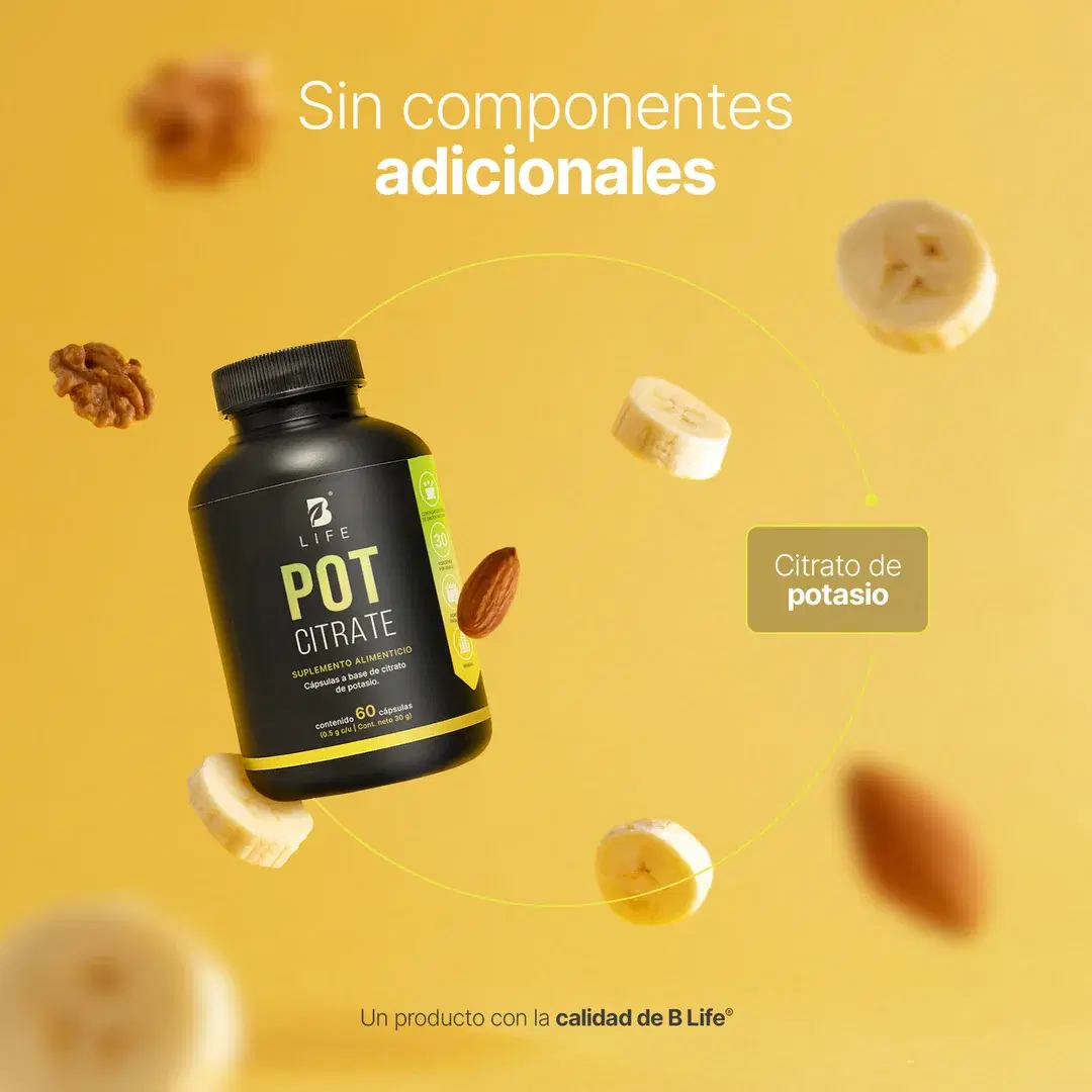 Imagen de Fórmula Pura de Citrato de Potasio | 383 mg Porción | 60 Cápsulas
