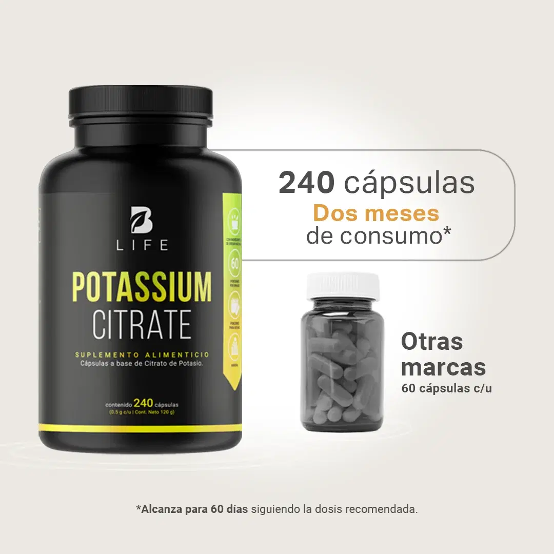 Imagen de Citrato de Potasio | 800 mg de Potasio Provenientes de 1000 mg de Citrato
