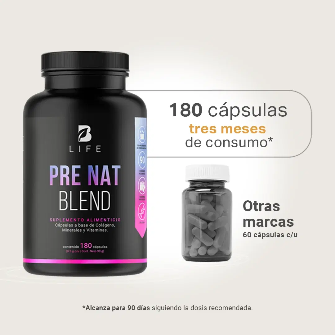 Imagen de Multivitamínico con Ácido Fólico, Calcio, Vitaminas, Colágeno Hidrolizado y Magnesio | 180 Cápsulas