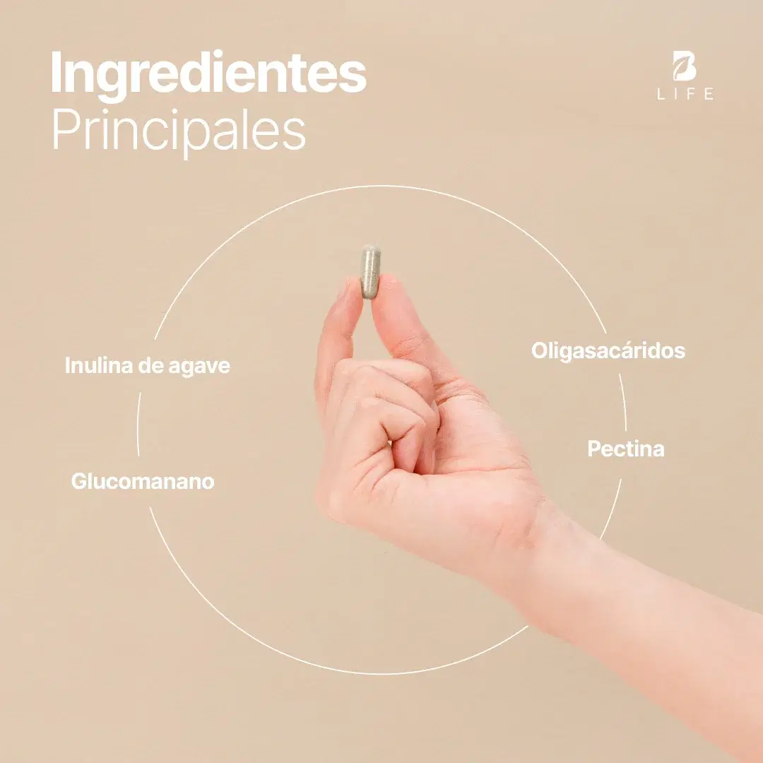 Imagen de Prebióticos con Inulina, Glucomanano y Pectina | 1000 mg por Porción | 240 Cápsulas