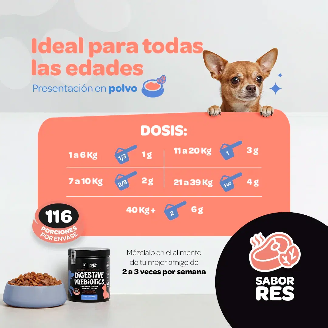 Imagen de Prebióticos para Perros y Gatos | con Inulina de Agave y Linaza | 350g