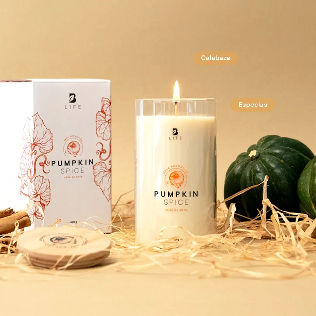 Imagen de Pumpkin Spice Aromatic Candle | Vela Aromática Calabaza y Especias 600 g