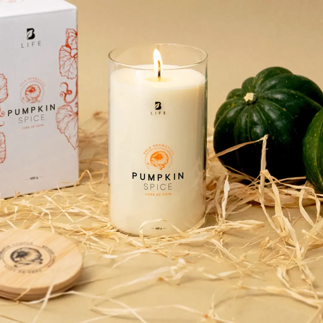 Imagen de Pumpkin Spice Aromatic Candle | Vela Aromática Calabaza y Especias 600 g