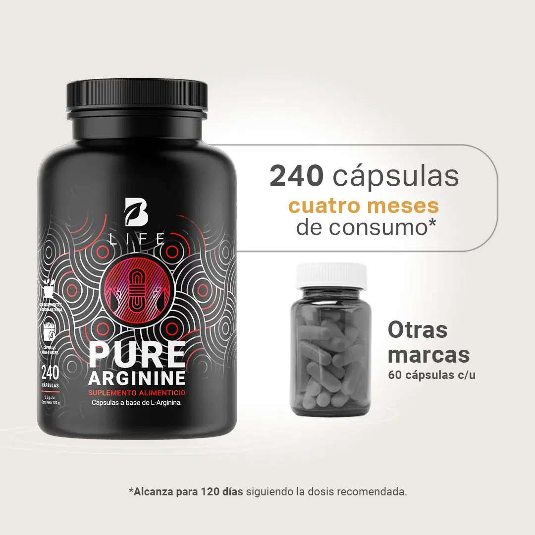 Imagen de Pura Arginina | 240 Cápsulas | 1000 mg por porción