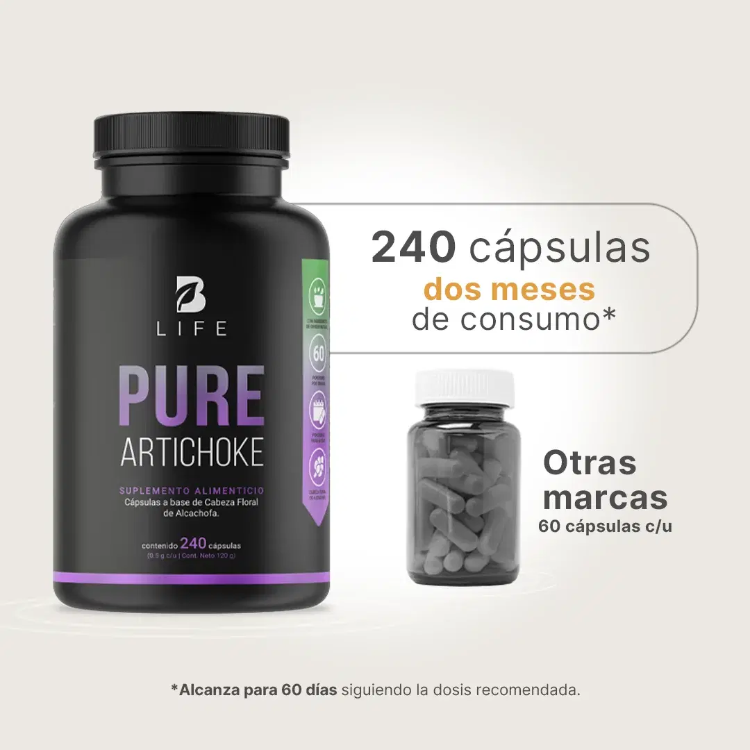 Imagen de Alcachofa Pura | 2000 mg por Porción | 240 Cápsulas