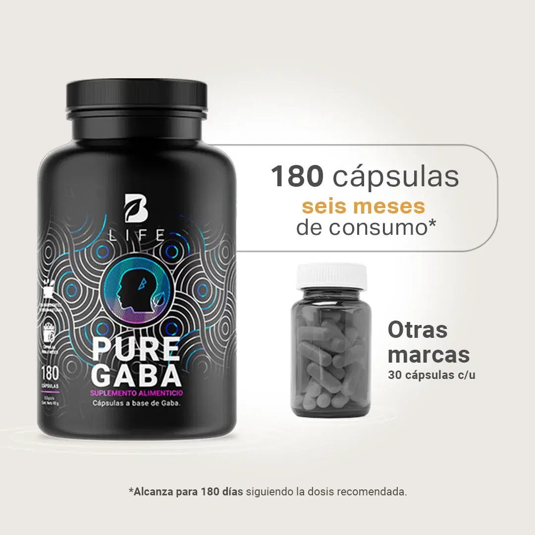 Imagen de Gaba Pura | 500mg por porción | 180 cápsulas