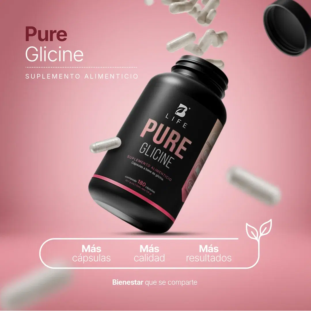Imagen de Glicina en Cápsulas | 180 cápsulas | Fórmula con Colágeno Hidrolizado | 1000 mg por porción