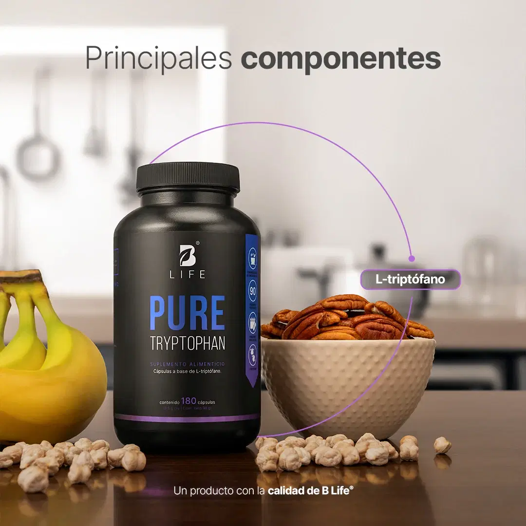 Imagen de Pure Tryp-tophan | 180 cápsulas | 500 mg por Porción | Aminoácido Esencial