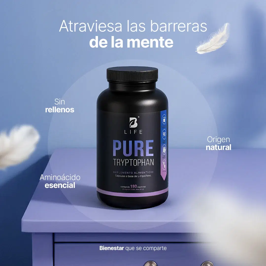 Imagen de Pure Tryp-tophan | 180 cápsulas | 500 mg por Porción | Aminoácido Esencial