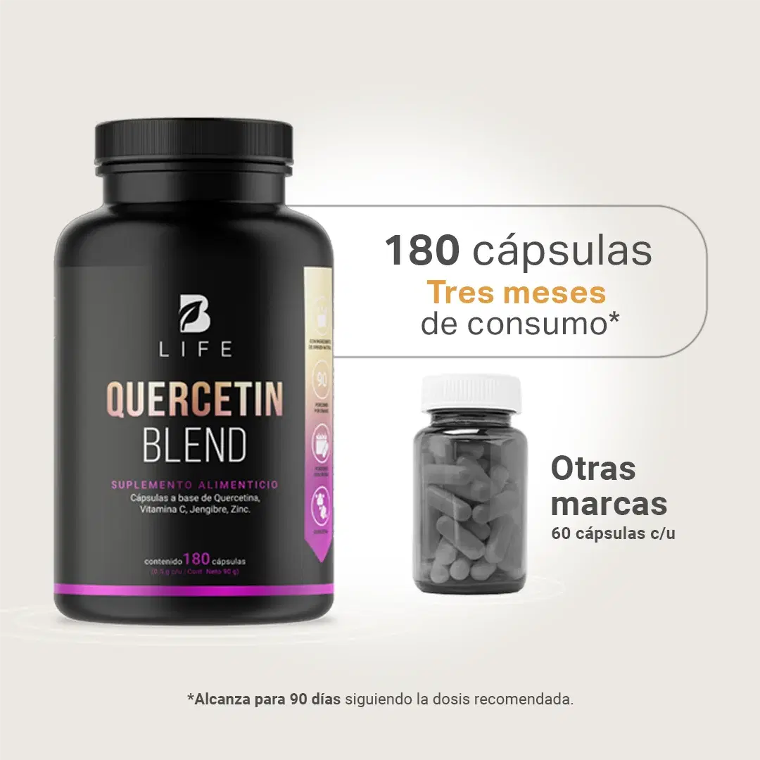 Imagen de Quercetina | con Vitamina C, Jengibre y Zinc | 180 cápsulas