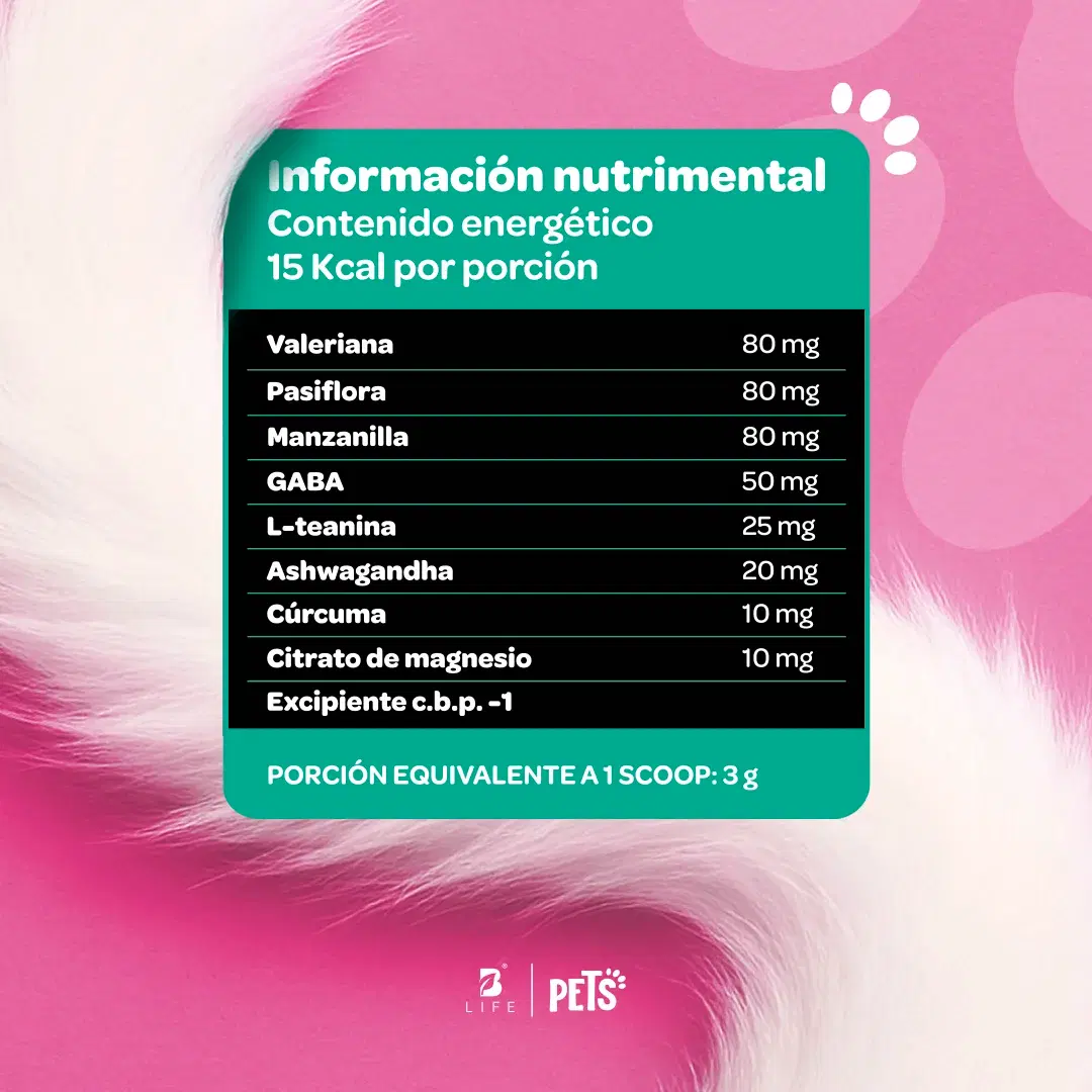 Imagen de Relax & Calm | Suplemento para Perros y Gatos | con Magnesio, Valeriana y GABA | 350g | Sabor Res