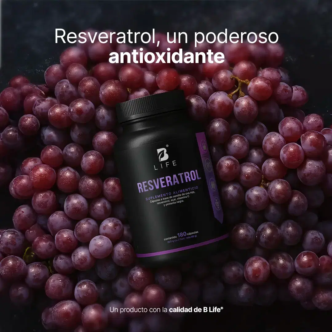 Imagen de Resveratrol | con Uva Roja, Açaí, Vitamina C y Pimienta Negra | 1000 mg por porción