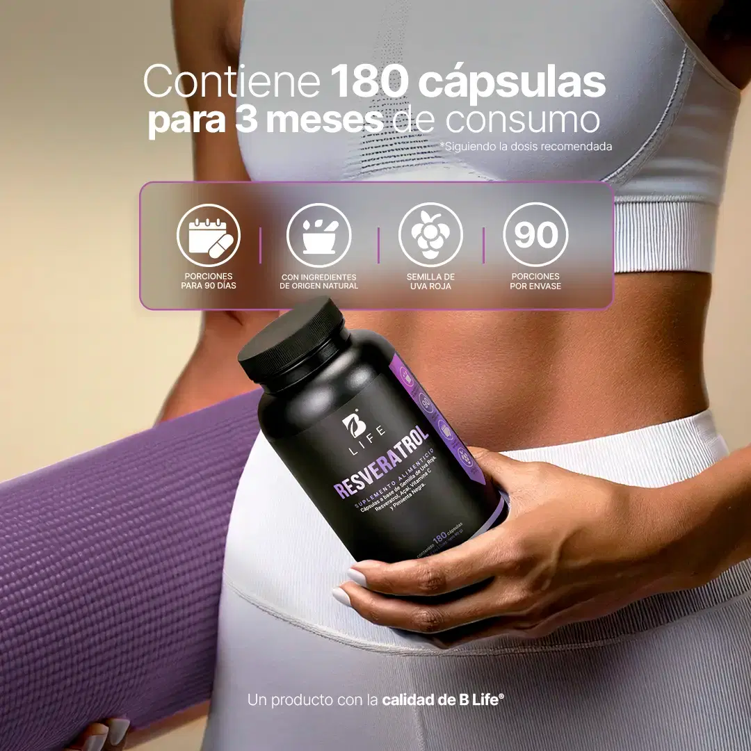 Imagen de Resveratrol | con Uva Roja, Açaí, Vitamina C y Pimienta Negra | 1000 mg por porción