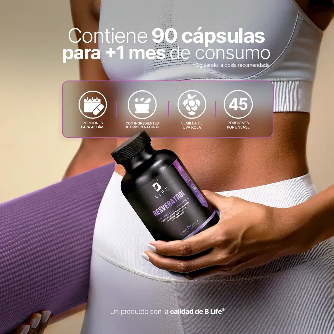 Imagen de Resveratrol | con Uva Roja, Açaí, Vitamina C y Pimienta Negra | 1000 mg por porción