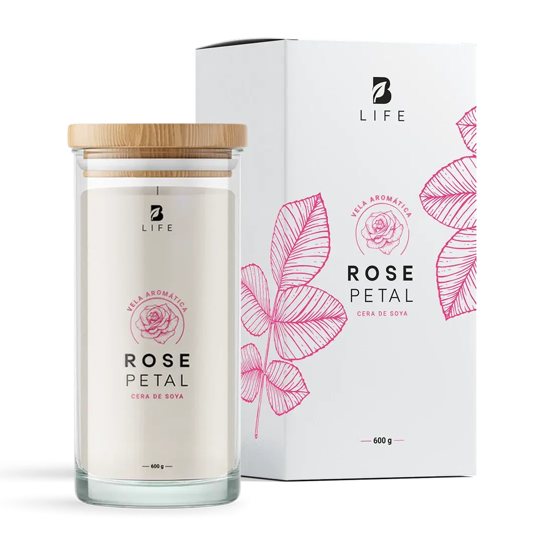 Imagen de Rose Petal Aromatic Candle | Vela Aromática Pétalos de Rosa 600 g