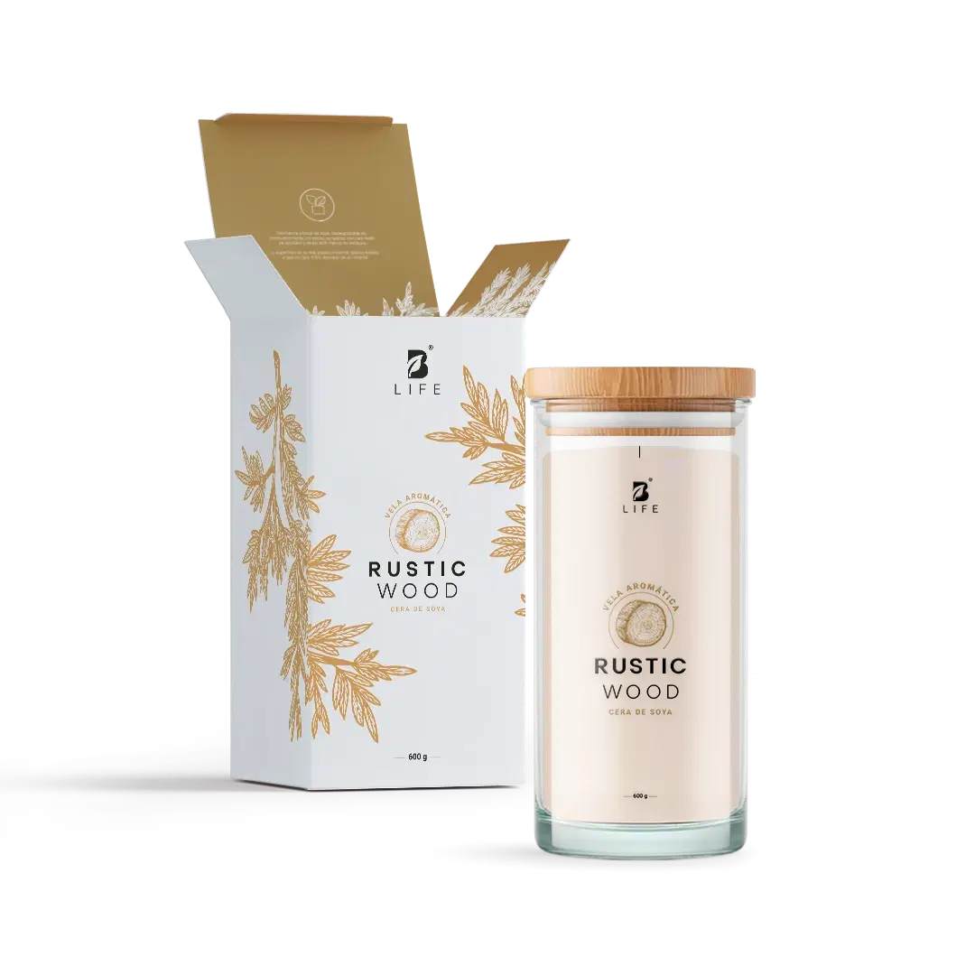 Imagen de Rustic Wood Aromatic Candle | Vela Aromática Madera de Oud 600 g