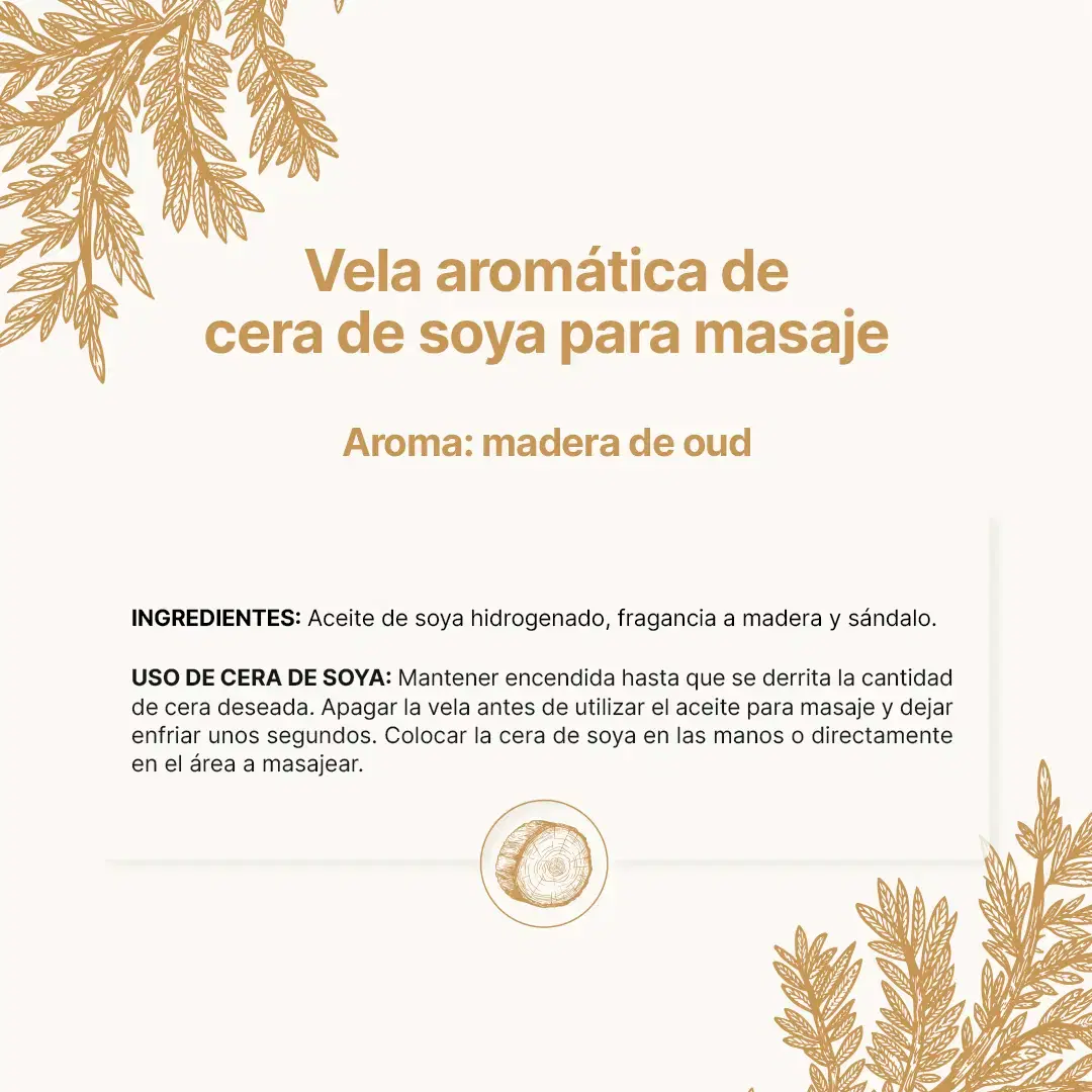 Imagen de Rustic Wood Aromatic Candle | Vela Aromática Madera de Oud 600 g