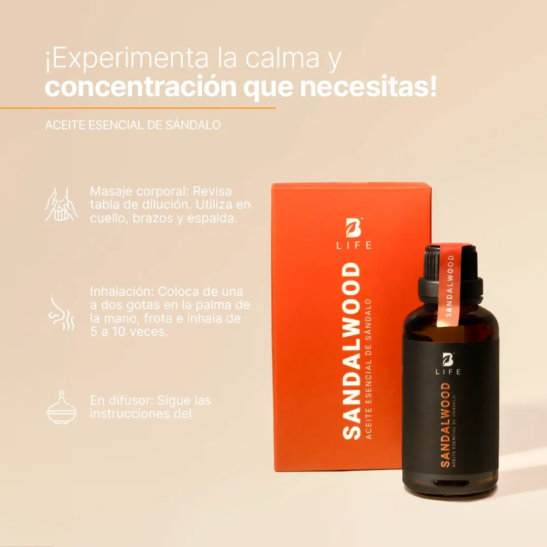 Imagen de Sandalwood Essential Oil | Aceite Esencial de Sándalo 50 ml