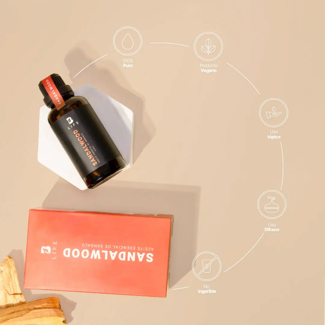 Imagen de Sandalwood Essential Oil | Aceite Esencial de Sándalo 50 ml