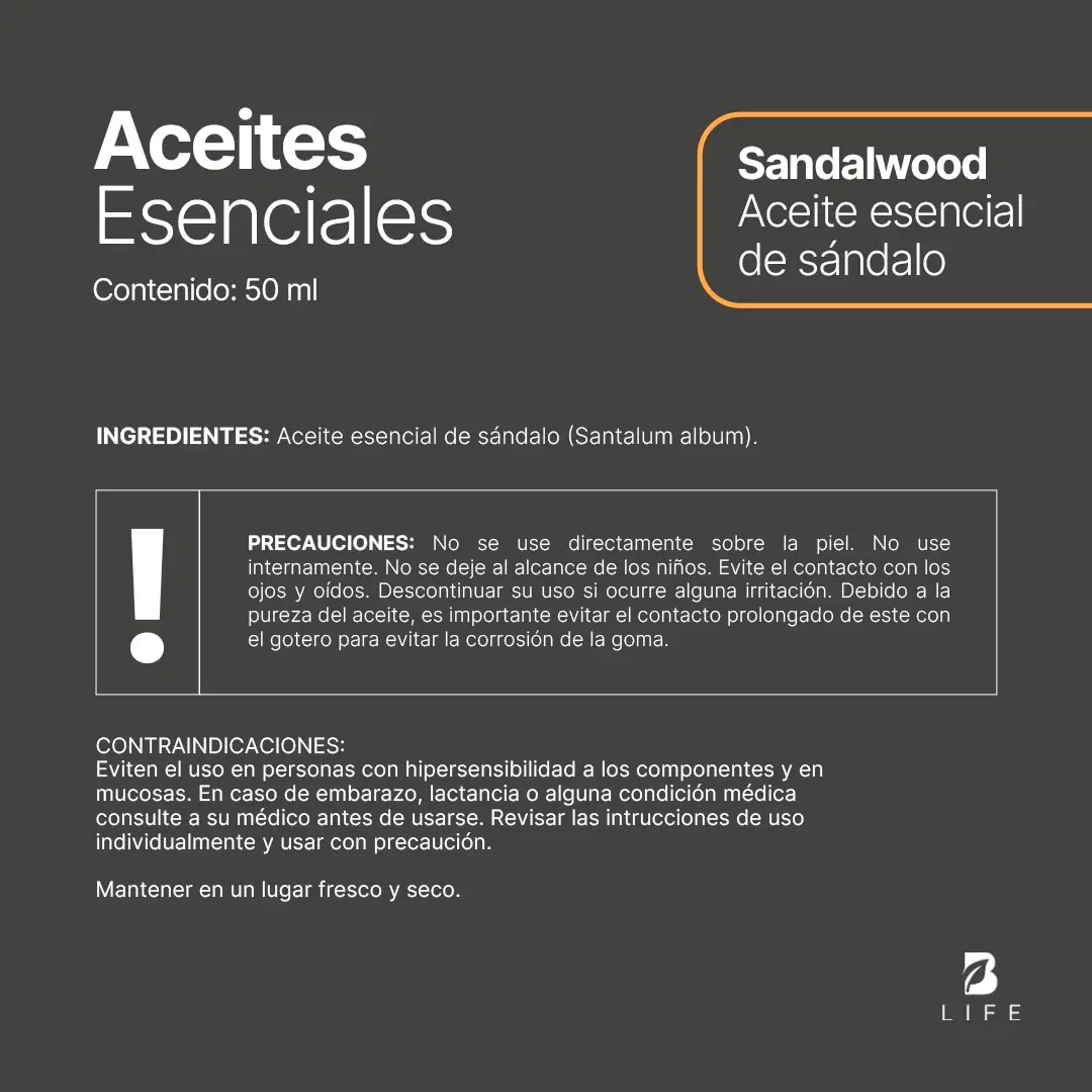 Imagen de Sandalwood Essential Oil | Aceite Esencial de Sándalo 50 ml