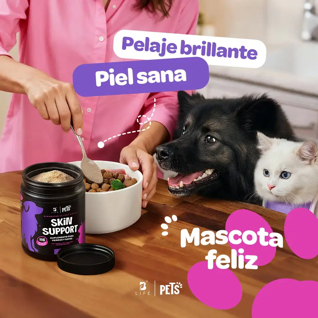 Imagen de Suplemento en Polvo para Perros y Gatos | Omega 3, Cúrcuma, Complejo B y Biotina | 350 g | Sabor Res